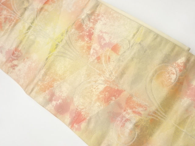 JAPANESE KIMONO / VINTAGE NAGOYA OBI / WOVEN ABSTRACT PATTERN